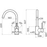 Смеситель OMOIKIRI SHINAGAWA-GB латунь/графит 4994364